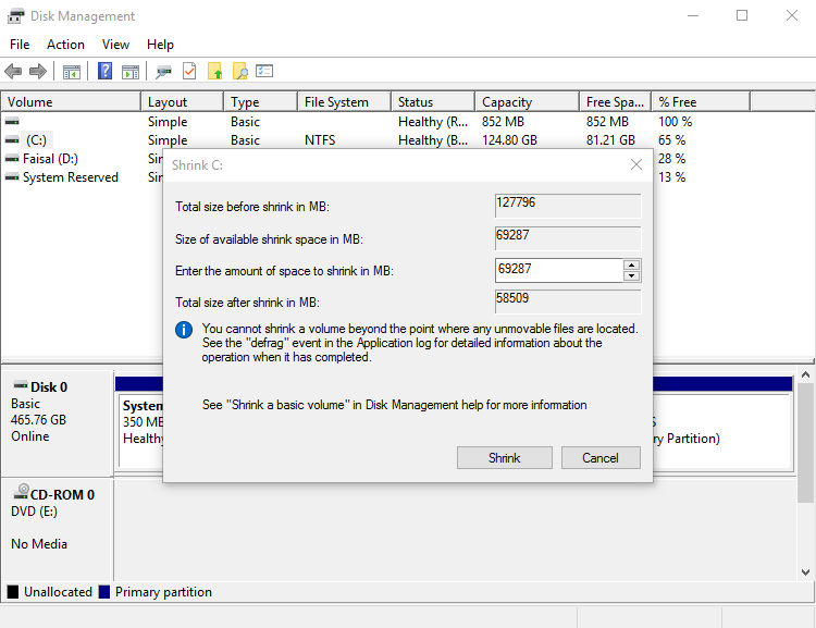 Cara Membagi Partisi Baru di Windows 10