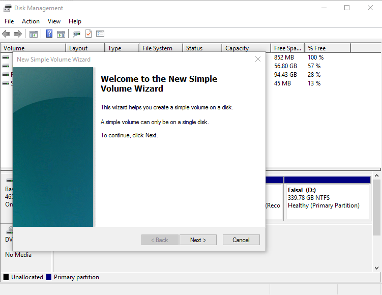 Cara Membagi Partisi Baru di Windows 10