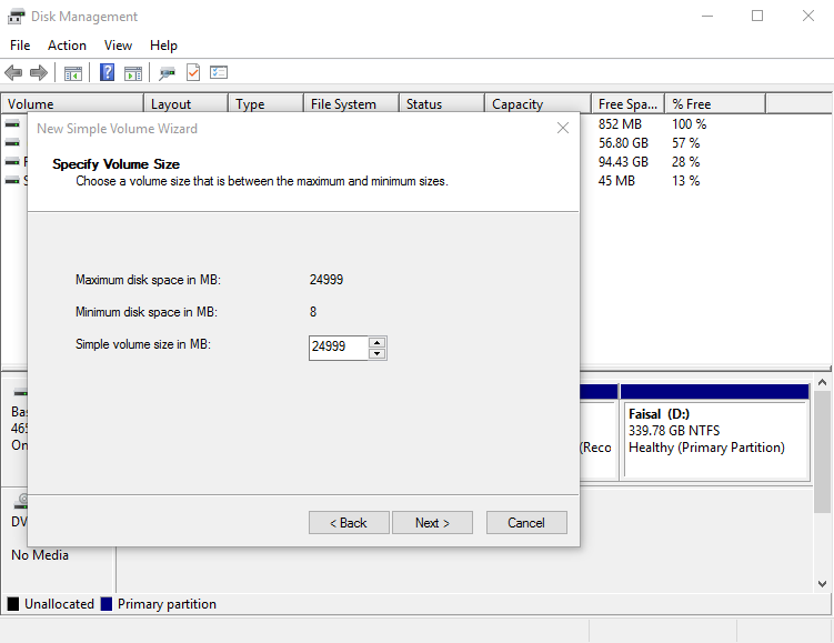 Cara Membagi Partisi Baru di Windows 10