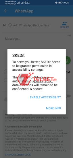 cara jadwal pesan WhatsApp