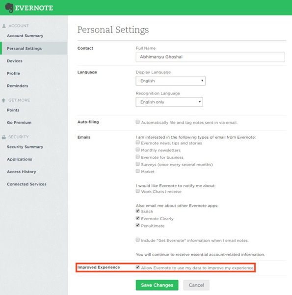 Begini Cara Hentikan Evernote Baca Catatan Penting Anda
