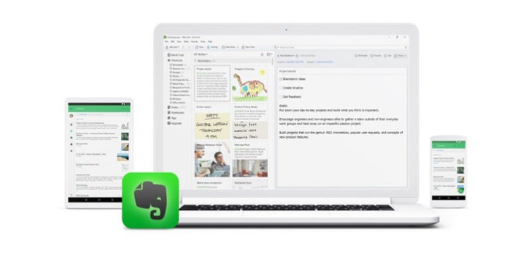 Evernote baca catatan penting