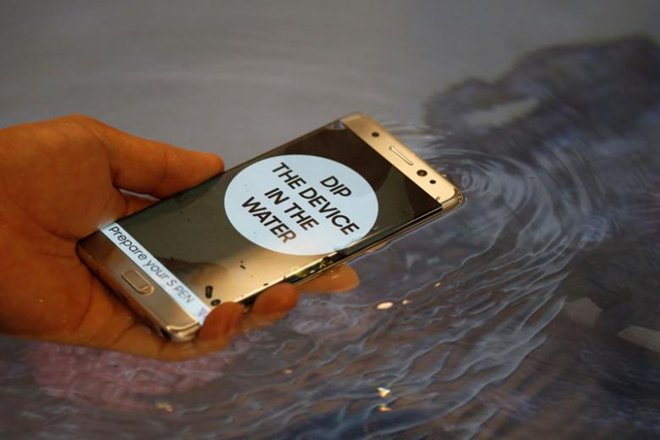 Golden smartphone