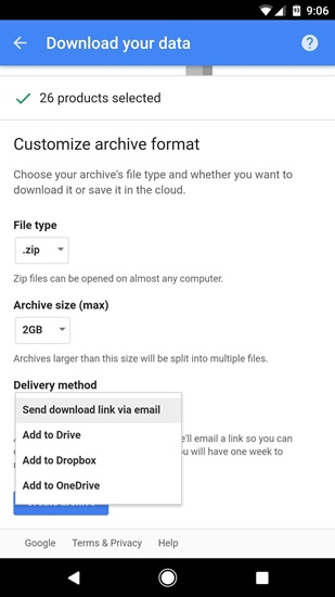tutorial Download data di Akun Google