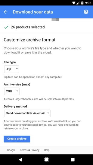 tutorial Download data di Akun Google