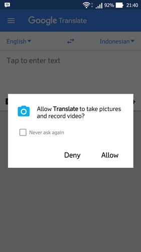 tutorial terjemahan menggunakan HP