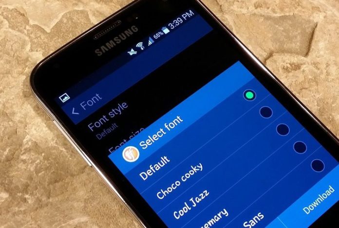 mengubah jenis font Android