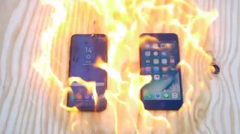 Mana Lebih Tahan Api, Galaxy S8 atau iPhone 7 Plus?