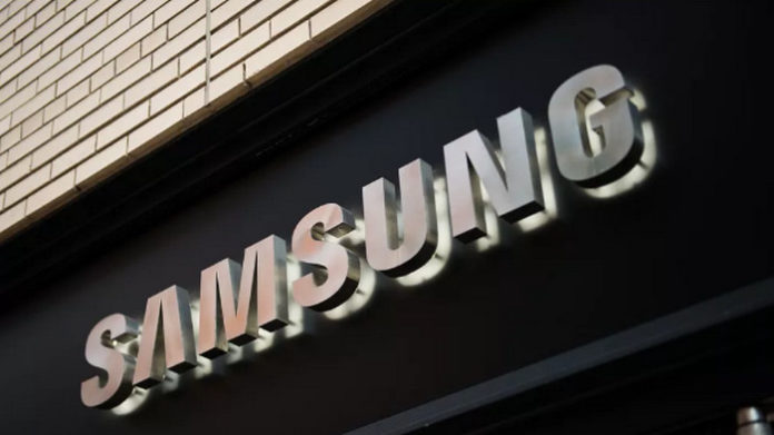 Samsung logo wall
