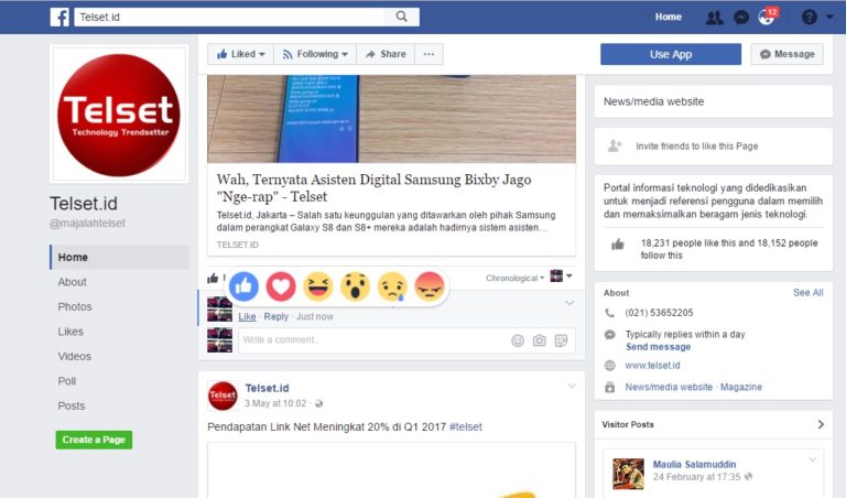Cara Kasih Ikon Reaction Saat Balas Komentar di Facebook