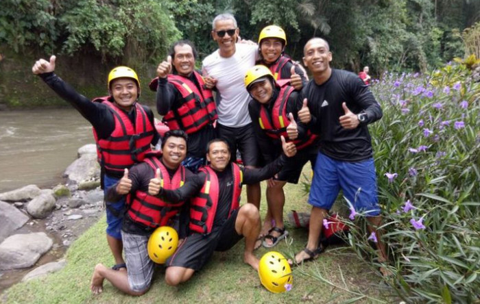 Melihat Keseruan Obama ‘Rafting’ di Sungai Ayung Bali
