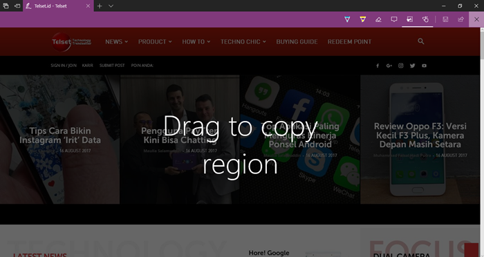 screenshot di komputer