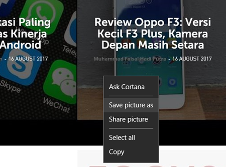screenshot di komputer