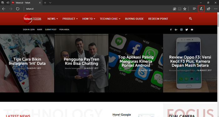 screenshot di komputer