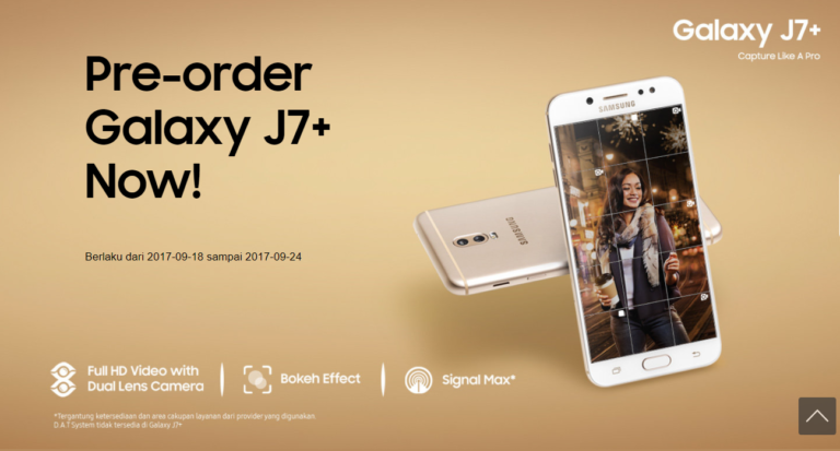 Diam-diam Samsung Luncurkan Galaxy J7+ di Indonesia
