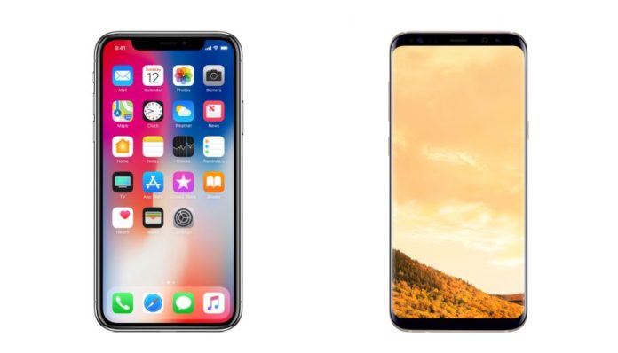 iPhone X vs S8