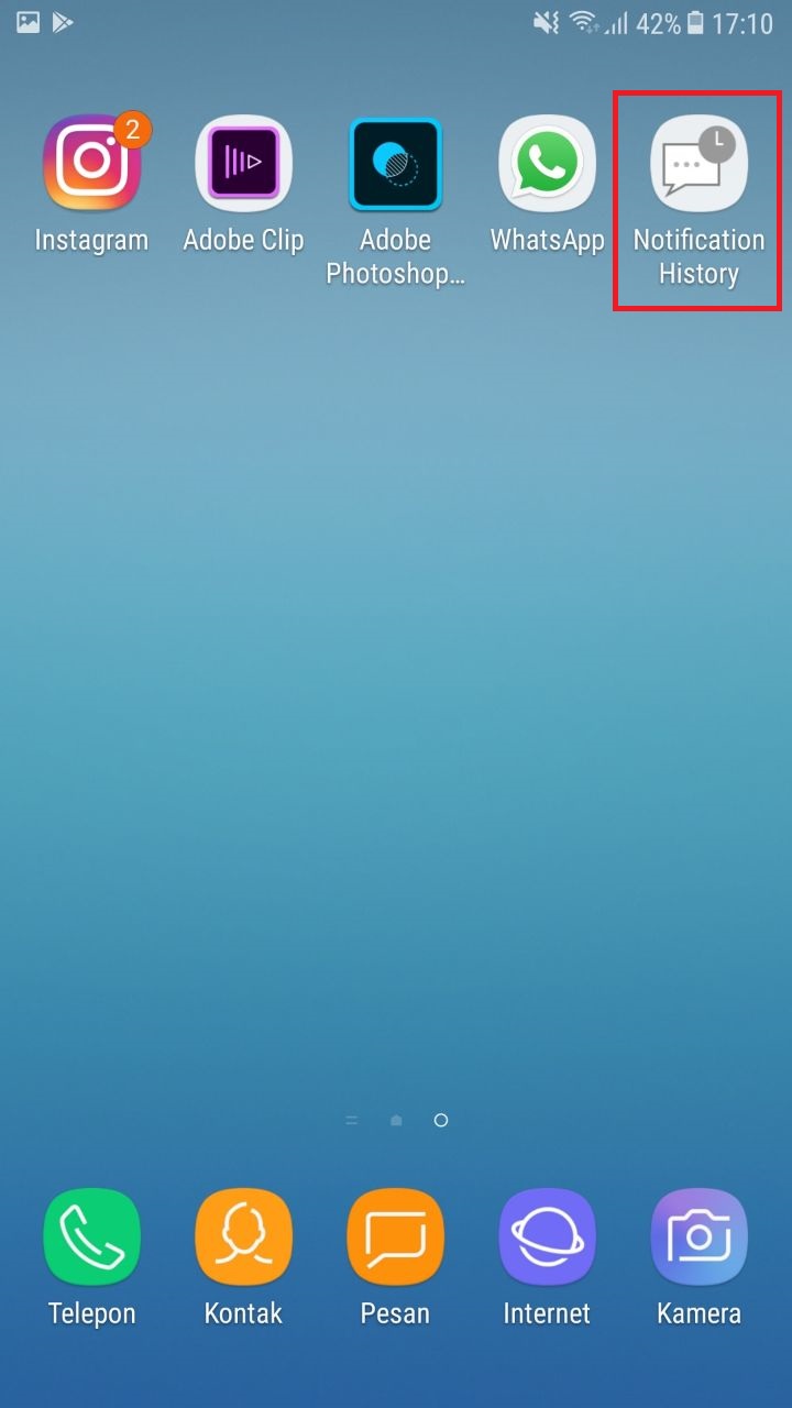 Notification History whatsapp