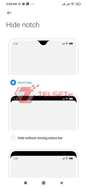 Cara menghilangkan notch poni di smartphone Android