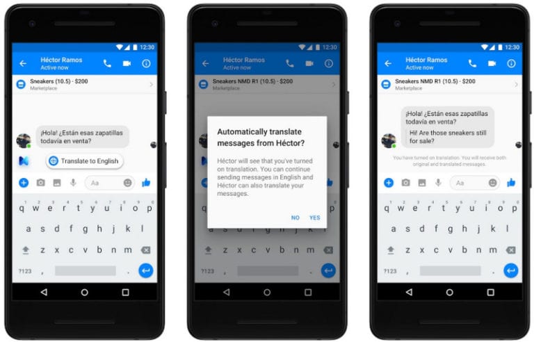 Facebook Messenger Bisa Terjemahkan Bahasa Spanyol dan Inggris