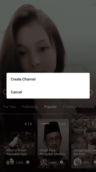 cara upload video IGTV
