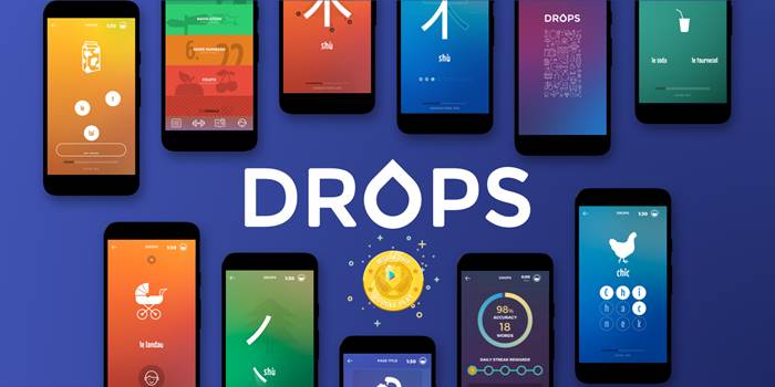 Aplikasi belajar Bahasa Asing dengan drops