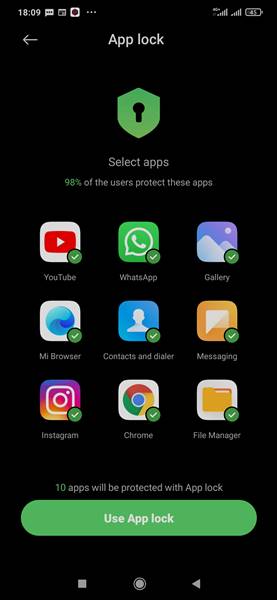 Aktifkan App Lock HP Xiaomi