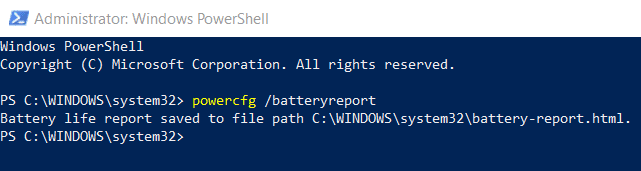 cara membaca battery report windows 10