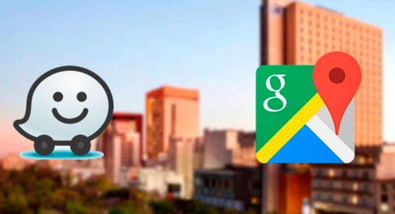 Waze Google Maps logo