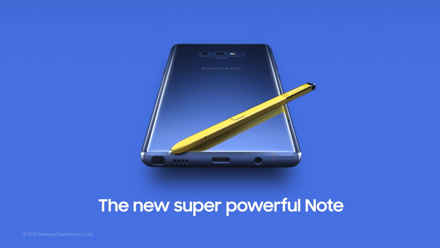 Desain Galaxy Note 9