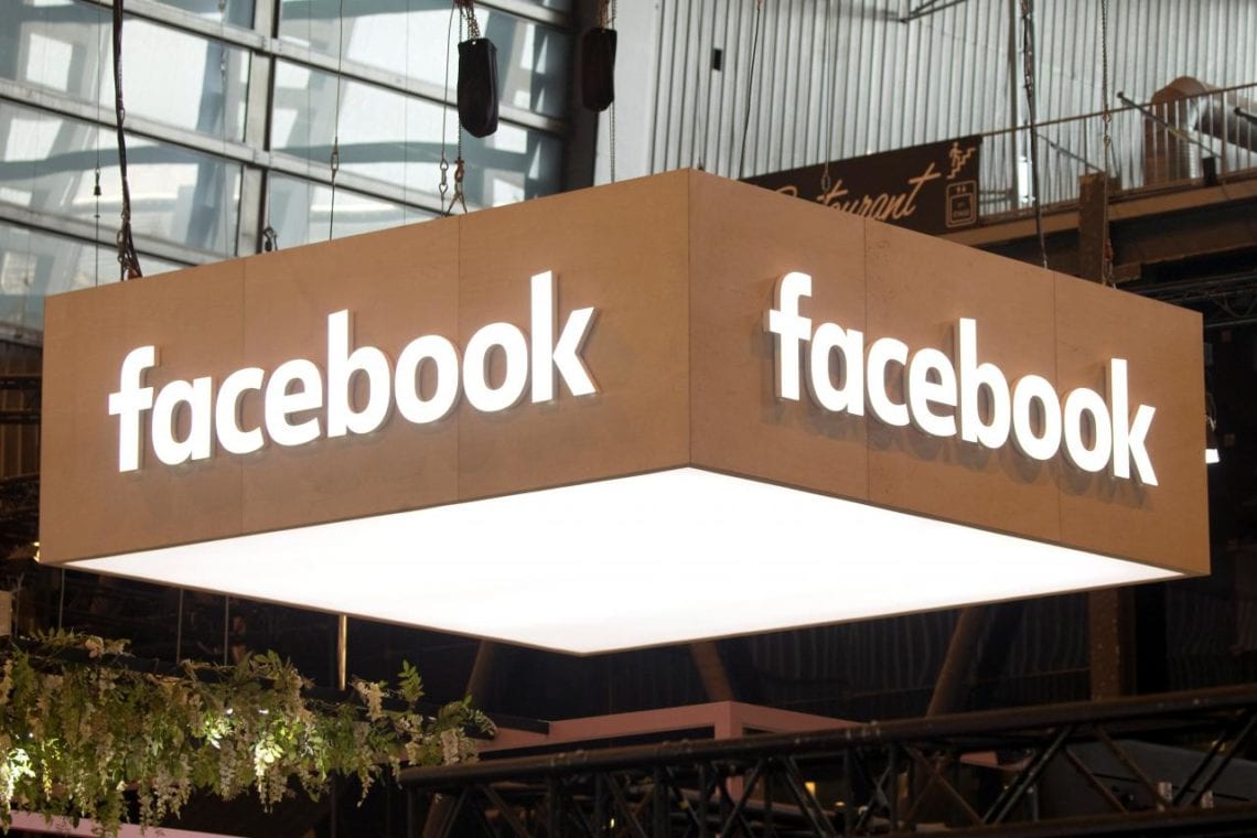 The logo of Facebook is pictured during the Viva Tech start-up and technology summit in Paris Data Center Facebook