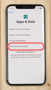 transfer file android ke iphone