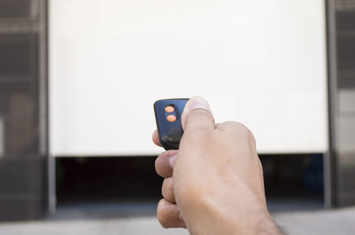 remote control with the door open