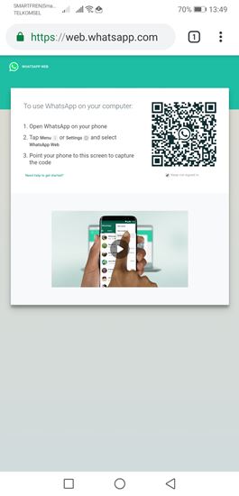 scan barcode di Whatsapp web