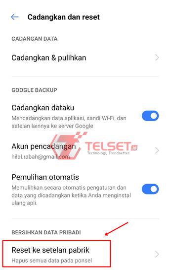 cara menghapus data di android secara permanen