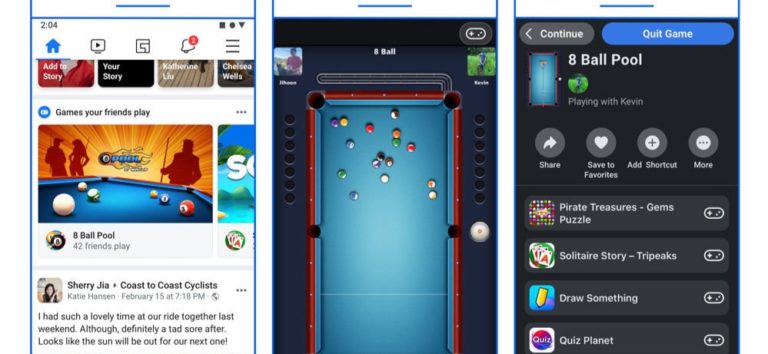 Facebook Pindahkan Instant Game ke Gaming Tab