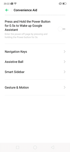 Smart Sidebar oppo reno