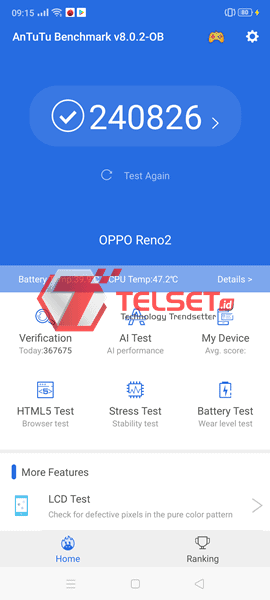 Benchmark Oppo Reno2