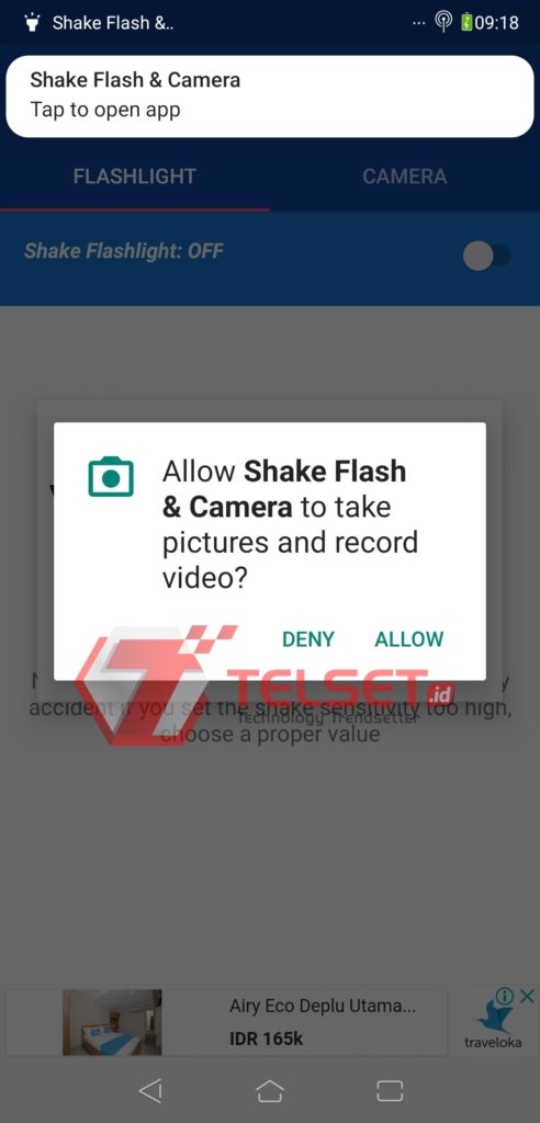 trik menyalakan senter di handphone