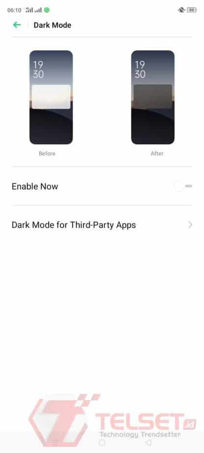 dark mode coloros 6