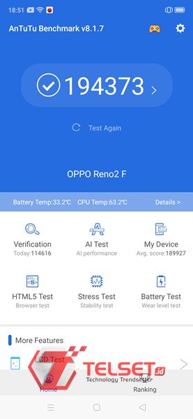 benchmark Oppo Reno2 F