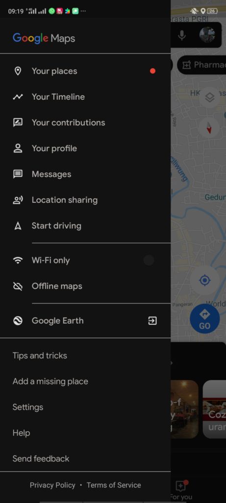 Menghapus HIstory Google Maps