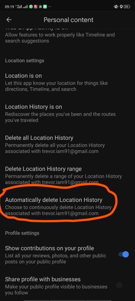 Menghapus HIstory Google Maps