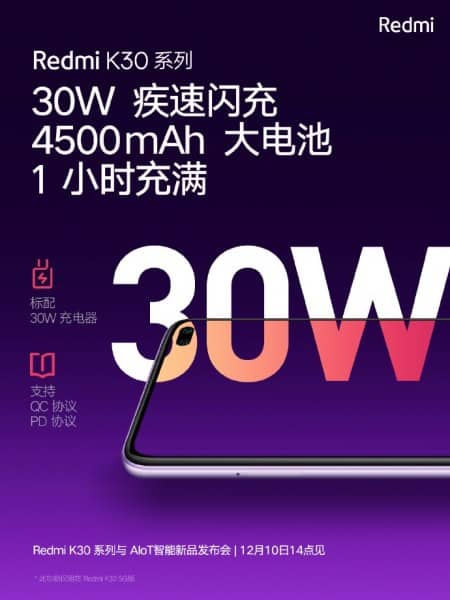 Spek Redmi K30