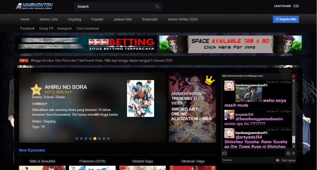 situs straming anime Animenonton TV