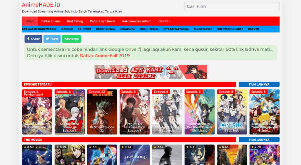situs streaming animeHADE