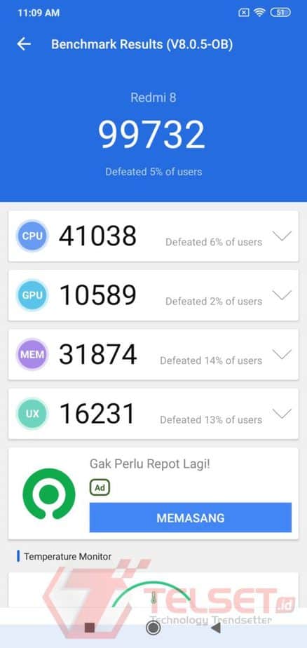 Benchmark Redmi 8