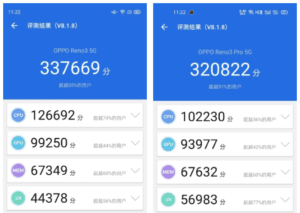 MediaTek Dimensity 1000L VS Snapdragon 765G