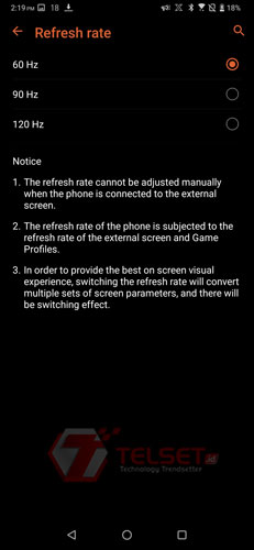 Refresh Rate Layar review ROG Phone II