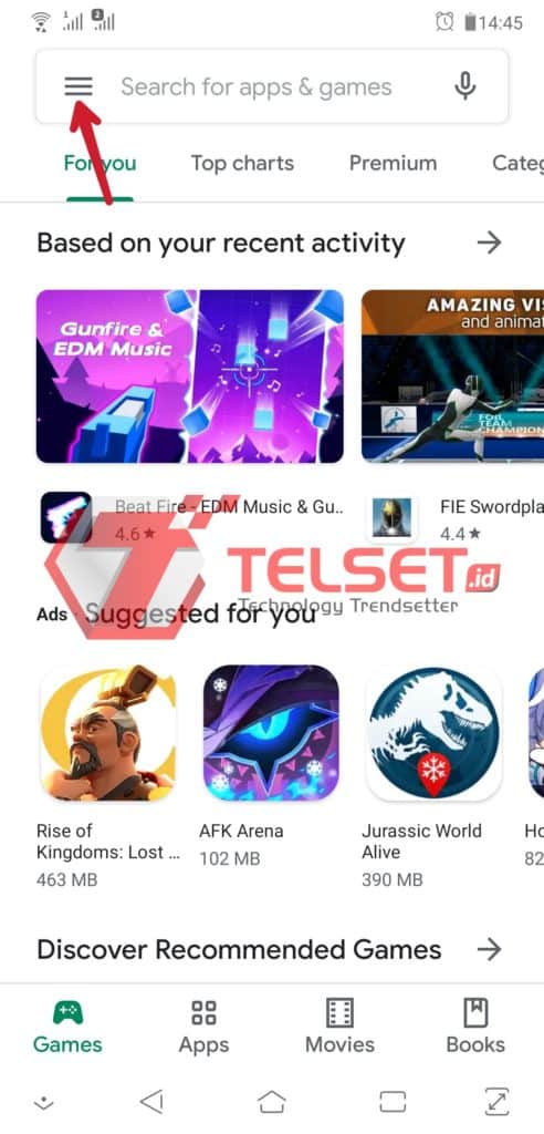 menghapus aplikasi di play store