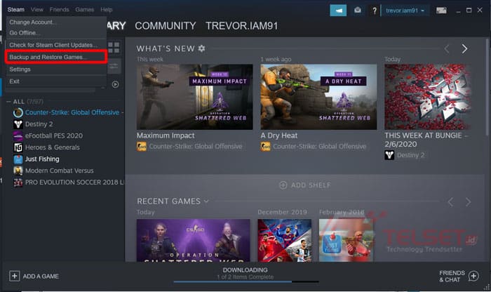 Pindahkan Game Steam